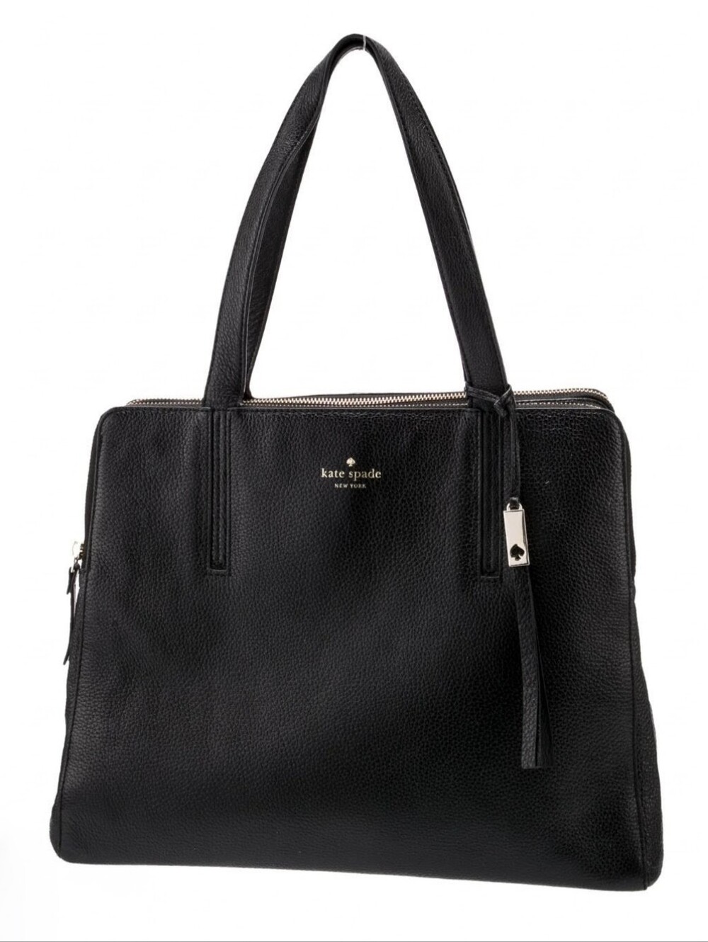 Like New Kate Spade Black Streen Brennan Shoulder Bag Pebbled Leather Mid size